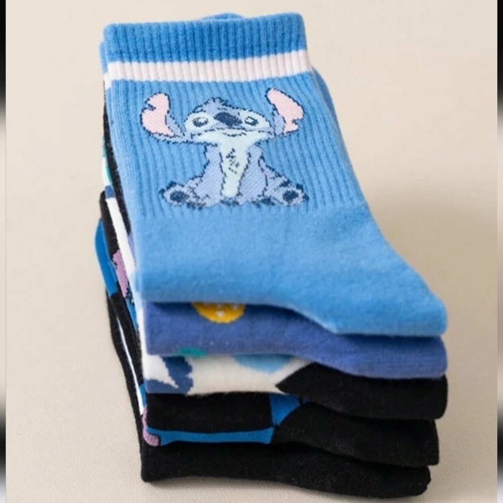 Disney Stitch Woman's Sock Set - 5 Pairs - Picture 8 of 10
